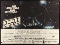 1s076 EMPIRE STRIKES BACK subway poster '80 George Lucas sci-fi classic, cool Darth Vader image!