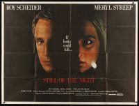 1s081 STILL OF THE NIGHT subway poster '82 c/u of Roy Scheider & Meryl Streep, if looks could kill!