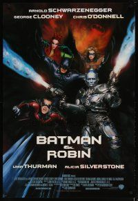 1t077 BATMAN & ROBIN int'l 1sh '97 Clooney, O'Donnell, Schwarzenegger, Thurman, Silverstone!