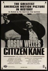 1t148 CITIZEN KANE 1sh R98 some called Orson Welles a hero, others called him a heel!