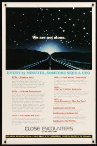 1t150 CLOSE ENCOUNTERS OF THE THIRD KIND 1sh '77 Steven Spielberg classic, cool UFO facts!