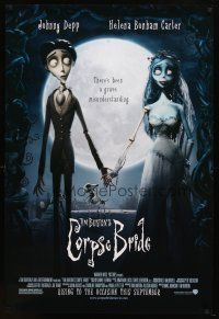 1t156 CORPSE BRIDE advance DS 1sh '05 Tim Burton stop-motion animated horror musical!