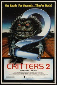 1t158 CRITTERS 2 1sh '88 Soyka art, The Main Course, get ready for seconds, they're back!