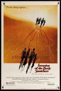 1t344 INVASION OF THE BODY SNATCHERS advance 1sh '78 Kaufman classic remake of space invaders!