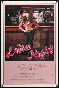 1t397 LADIES NIGHT 1sh '80 great urban cowboy-like image of Annette Haven!