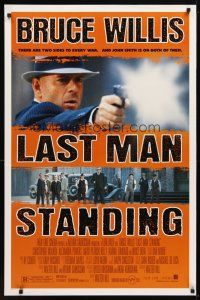 1t406 LAST MAN STANDING DS 1sh '96 great image of gangster Bruce Willis firing gun!