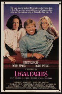 1t419 LEGAL EAGLES 1sh '86 Robert Redford, Daryl Hannah, Debra Winger, directed by Ivan Reitman!