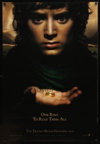1t443 LORD OF THE RINGS: THE FELLOWSHIP OF THE RING teaser DS 1sh '01 J.R.R. Tolkien, one ring!