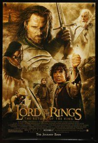 1t444 LORD OF THE RINGS: THE RETURN OF THE KING advance DS 1sh '03 Jackson, cast montage, recalled!