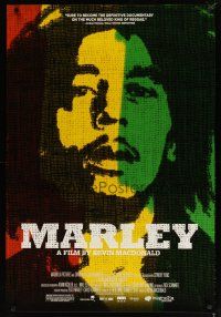 1t459 MARLEY DS 1sh '12 reggae music, cool red, yellow & green image of Bob Marley!