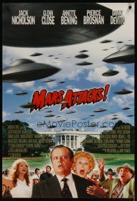 1t461 MARS ATTACKS! advance 1sh '96 directed by Tim Burton, Jack Nicholson, Glenn Close, Brosnan!