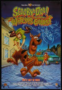 1t644 SCOOBY-DOO & THE WITCH'S GHOST video 1sh '99 wacky art of Shag & Scoob, classic!