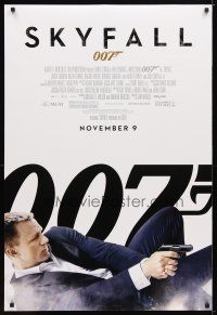1t674 SKYFALL Adele style advance DS 1sh '12 image of Daniel Craig as Bond, newest 007, rare poster!