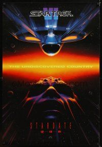 1t698 STAR TREK VI teaser 1sh '91 cool sci-fi image, The Undiscovered Country!