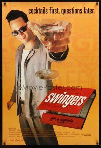 1t726 SWINGERS 1sh '96 partying Vince Vaughn with giant martini, directed by Doug Liman!