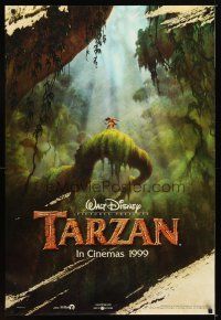 1t733 TARZAN advance DS 1sh '99 Walt Disney, from Edgar Rice Burroughs, cool far away art!