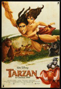 1t732 TARZAN advance DS 1sh '99 Walt Disney, Edgar Rice Burroughs story, art of Tarzan & Jane!