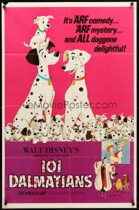 1w618 ONE HUNDRED & ONE DALMATIANS 1sh R69 most classic Walt Disney canine family cartoon!
