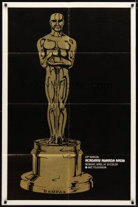 1w016 41ST ANNUAL ACADEMY AWARDS TV 1sh '69 cool image of Oscar statue!