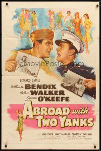 1w025 ABROAD WITH 2 YANKS 1sh '44 Marines William Bendix & Dennis O'Keefe lust after Helen Walker!