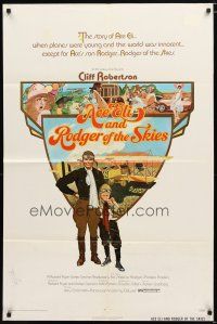 1w028 ACE ELI & RODGER OF THE SKIES 1sh '72 pilot Cliff Robertson, written by Steven Spielberg!