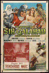 1w032 ADVENTURES OF SIR GALAHAD chapter 9 1sh '49 George Reeves, Knights of the Round Table!