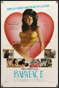 1w071 BABYFACE 1sh '77 classic Alex de Renzy, sexy art of America's newest sweetheart!