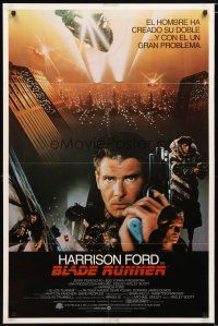 1w126 BLADE RUNNER Spanish/U.S. 1sh '82 Ridley Scott sci-fi classic, Harrison Ford, Hauer, Sean Young!