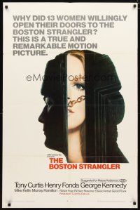 1w150 BOSTON STRANGLER 1sh '68 Tony Curtis, Henry Fonda, he killed thirteen girls!