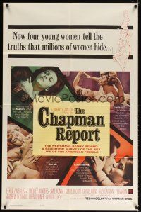 1w198 CHAPMAN REPORT 1sh '62 Jane Fonda, Shelley Winters, from Irving Wallace sex novel!