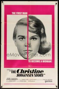 1w212 CHRISTINE JORGENSEN STORY int'l 1sh '70 c/u of Christine, who was born male on the outside!