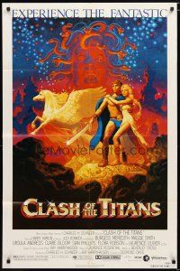 1w220 CLASH OF THE TITANS 1sh '81 Harryhausen, great fantasy art by Greg & Tim Hildebrandt!