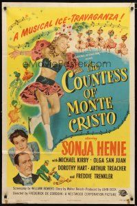 1w239 COUNTESS OF MONTE CRISTO 1sh '48 champion ice skater Sonja Henie in her last Hollywood film!