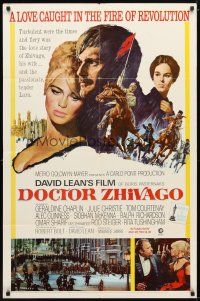 1w284 DOCTOR ZHIVAGO 1sh '65 Omar Sharif, Julie Christie, David Lean English epic, Terpning art!