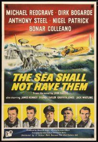 1w706 SEA SHALL NOT HAVE THEM English 1sh '55 British soldiers Michael Redgrave & Dirk Bogarde!