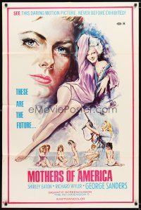 1w383 MOTHERS OF AMERICA 1sh '69 Jesus Franco, art of sexy Shirley Eaton & half-dressed women!