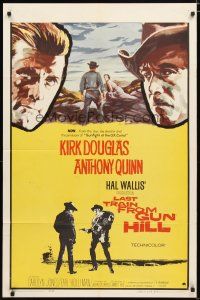 1w514 LAST TRAIN FROM GUN HILL 1sh '59 Kirk Douglas, Anthony Quinn, directed by John Sturges!