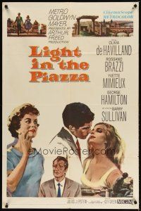1w520 LIGHT IN THE PIAZZA 1sh '61 De Havilland, Yvette Mimieux, Rossano Brazzi & George Hamilton!