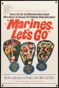 1w557 MARINES LET'S GO 1sh '61 Raoul Walsh directed, Tom Tryon, girls, girls, girls!