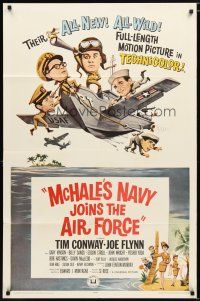 1w563 McHALE'S NAVY JOINS THE AIR FORCE 1sh '65 great art of Tim Conway in wacky flying ship!