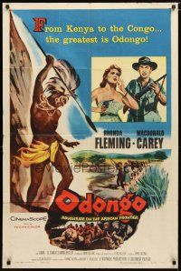 1w610 ODONGO 1sh '56 Rhonda Fleming in an African adventure sweeping from Kenya to Congo!