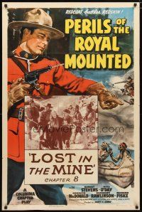 1w638 PERILS OF THE ROYAL MOUNTED chapter 8 1sh '42 RCMP serial action, Lost In The Mine!