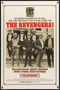 1w679 REVENGERS style B 1sh '72 Daniel Mann directed, William Holden, Ernest Borgnine, Woody Strode