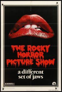 1w685 ROCKY HORROR PICTURE SHOW style A 1sh '75 classic image, a different set of jaws!