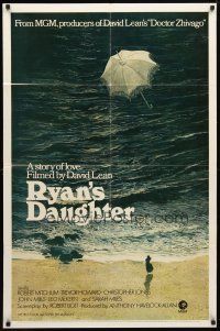 1w694 RYAN'S DAUGHTER 1sh '70 David Lean, Sarah Miles, different Lesser beach art!