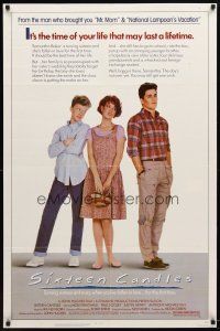 1w728 SIXTEEN CANDLES 1sh '84 Molly Ringwald, Anthony Michael Hall, directed by John Hughes!