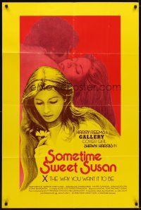 1w745 SOMETIME SWEET SUSAN 1sh '74 Gallery cover girl Shawn Harris, Harry Reems!