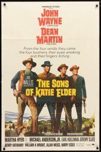 1w748 SONS OF KATIE ELDER 1sh '65 Martha Hyer, line up of John Wayne, Dean Martin & more!