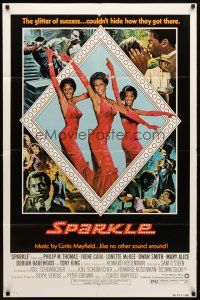 1w756 SPARKLE style B 1sh '76 Irene Cara & Lonette McKee go from ghetto to superstars!