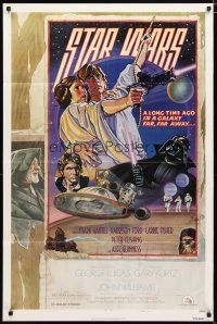 1w770 STAR WARS NSS style D 1sh 1978 cool circus poster art by Drew Struzan & Charles White!